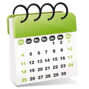 Calendrier de la formation