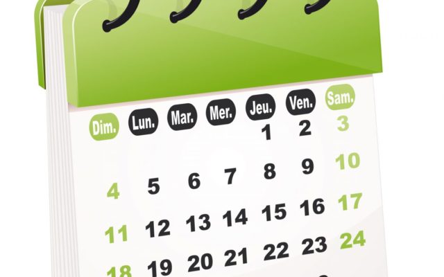 Calendrier de la formation